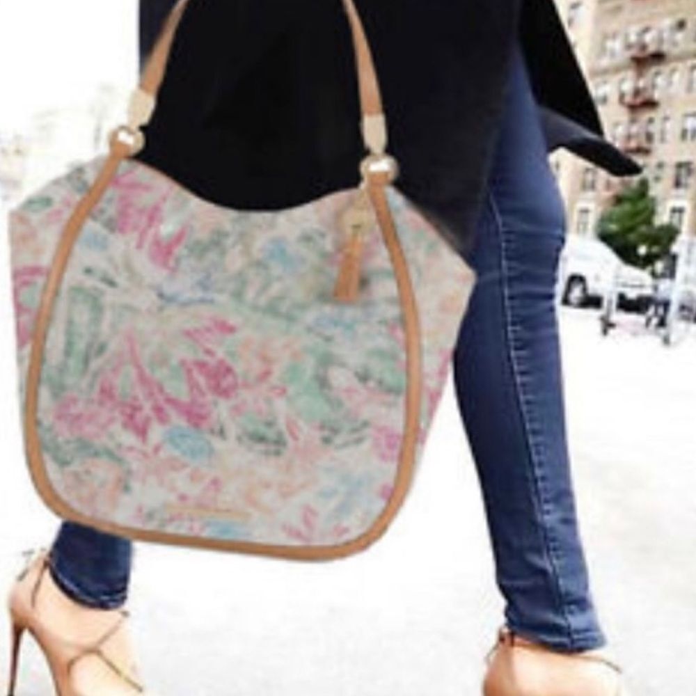 BRAHMIN MARIANNA CREME TALITHA LEATHER SHOULDER BAG